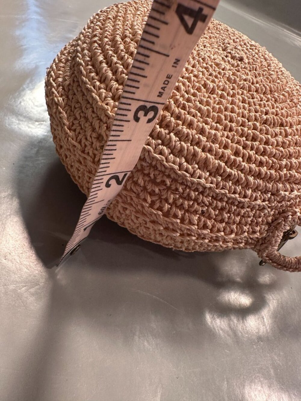 Straw Handmade  Woven Crochet Straw Crossbody Shoulder Round Bag  Boho Moroccan - Picture 10 of 14